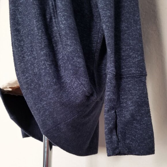 ATHLETA Luxe Pose Wrap Cardigan Heather Blue Cocoon Circle Longline Thumbhole - Picture 11 of 14